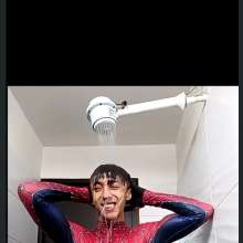 WETColours: Luke Spiderman in a Long Shower