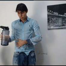 WETColours: Matteo Gets Wet Again with Shirt and Jeans