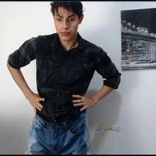 WETColours: Matteo Gets Wet with Green Shirt and Jeans