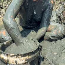 Messy Temptress: Muck Bucket Mania: Naked and Slimed With Stinky Mud!
