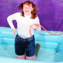 DungeonMasterOne: Miss Abigail's Denim Shorts in the Dungeon Pool