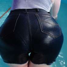 DungeonMasterOne: Miss Abigail's Denim Shorts in the Dungeon Pool