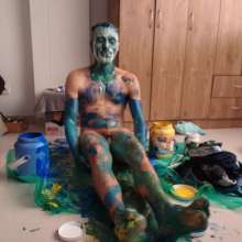MessyGuys: Nerdy Twink Takes a Fully-clothed Slime Shower, Then Strips