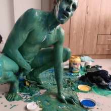MessyGuys: Nerdy Twink Takes a Fully-clothed Slime Shower, Then Strips