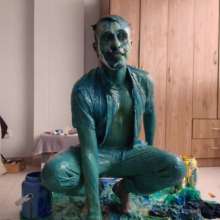 MessyGuys: Nerdy Twink Takes a Fully-clothed Slime Shower, Then Strips