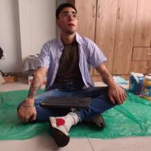 MessyGuys: Nerdy Twink Takes a Fully-clothed Slime Shower, Then Strips