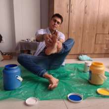 MessyGuys: Nerdy Twink Takes a Fully-clothed Slime Shower, Then Strips