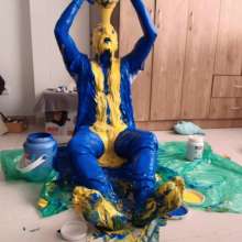 MessyGuys: Nerdy Twink Takes a Fully-clothed Slime Shower, Then Strips