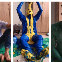 MessyGuys: Nerdy Twink Takes a Fully-clothed Slime Shower, Then Strips