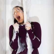 CandyCustard: Photoset: Lottii Rose Gunging and Clothes Filling