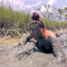 Messy Temptress: Possessed and Humiliated by a Mud Spirit