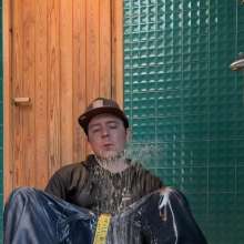 vstyle83: Shower in Humor Jeans, Off-White Belt, Nike Jordans