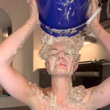 Slimed Models: Topless Haley Slimes Herself With Dog Food