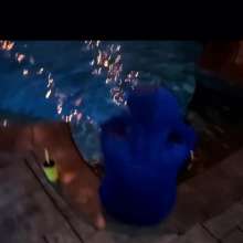 Wet Orchid: Wet Orchid Goes for a Clothed Candid Night Dip in the Pool