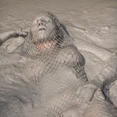 pepere: Fishnet in mud