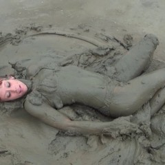 Jayce: !New DL! Jayce Has Fun in the Mud Pit Wearing a Bikini and Sneakers!