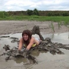 Jayce: !New DL! Jayce Has Fun in the Mud Pit Wearing a Bikini and Sneakers!