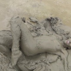 Jayce: !New DL! Jayce Has Fun in the Mud Pit Wearing a Bikini and Sneakers!