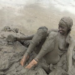 Jayce: !New DL! Jayce Has Fun in the Mud Pit Wearing a Bikini and Sneakers!