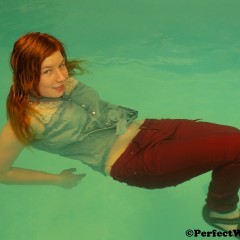 Perfectwetlook: Nicola Swims in Pants