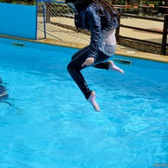 ufa217: Big wetlook adventure of 3 girlfriends in jeans. Part2