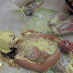 bosunbob: Special guests Ariel & Sadie, nude, tied, tickled and messy!