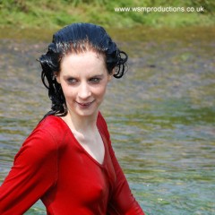 WSMProductions: 18 year old Kimyl enjoys clothed wetlook in the river - WSM