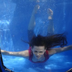 DunkTankFan: Amanda Dunked in Black Capris and a Pink Top