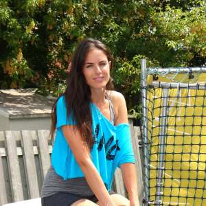 DunkTankFan: New Emily Dunked In a Teal top and Tight Black Shorts