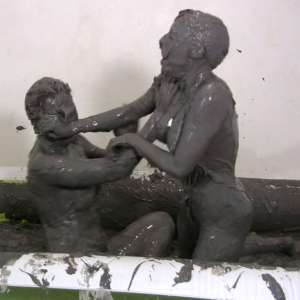 Messygirl: Real mud wrestling, not staged!