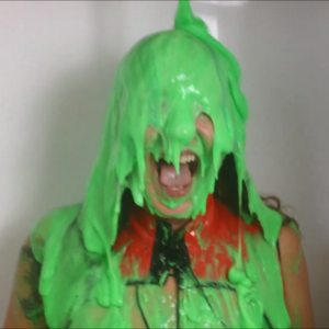 CandyCustard: Maria tests amazing new gunge in the tank in PVC dress