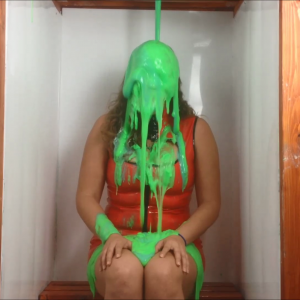 CandyCustard: Maria tests amazing new gunge in the tank in PVC dress