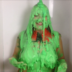 CandyCustard: Maria tests amazing new gunge in the tank in PVC dress