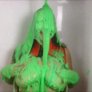 CandyCustard: Maria tests amazing new gunge in the tank in PVC dress