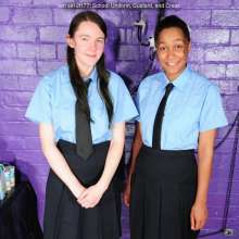 DungeonMasterOne: Friday and Chastity, school uniforms covered in custard and cream!  *video*