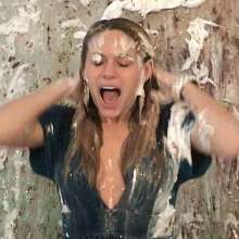 Anglefan.com: Amber returns in a messy pie and chocolate slime scene!