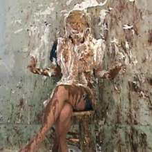 Anglefan.com: Amber returns in a messy pie and chocolate slime scene!