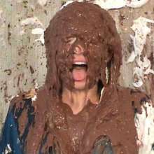 Anglefan.com: Amber returns in a messy pie and chocolate slime scene!