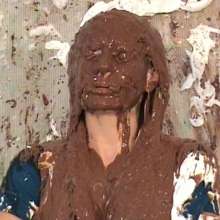 Anglefan.com: Amber returns in a messy pie and chocolate slime scene!