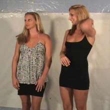 Anglefan.com: Tall leggy Sarai is back...with a blonde friend!