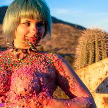 messyhot: Kitten Makes a Cake Mess in the Arizona Desert