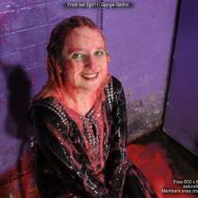 DungeonMasterOne: Saturation Hall: Gothic Gunge with Felicity in a catsuit, dress, and boots!