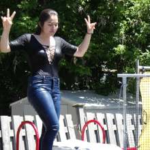 DunkTankFan: new Danni Dunked in Blue jeans and top
