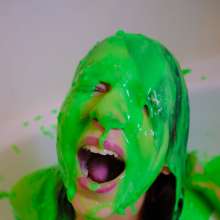 messyhot: Bunni Moon Green Black Light Slime Destruction