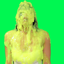 PieZone: Amber is Back!  See This Bossy Babe Topless, Slimed and Pied!