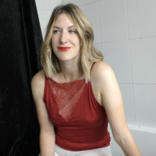 Trouso: Lily's back--in white tights and black treacle!