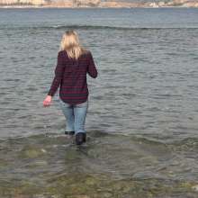 LisaMoomin: Ania Wears Boots In The Sea
