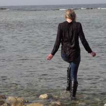 LisaMoomin: Ania Wears Boots In The Sea