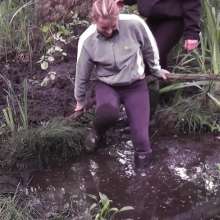 bootedbabes: 3 Girls Playing in Deep Mud