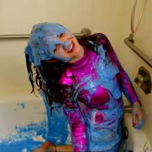 messyhot: Cyber Slimed in a Futuristic Space Outfit